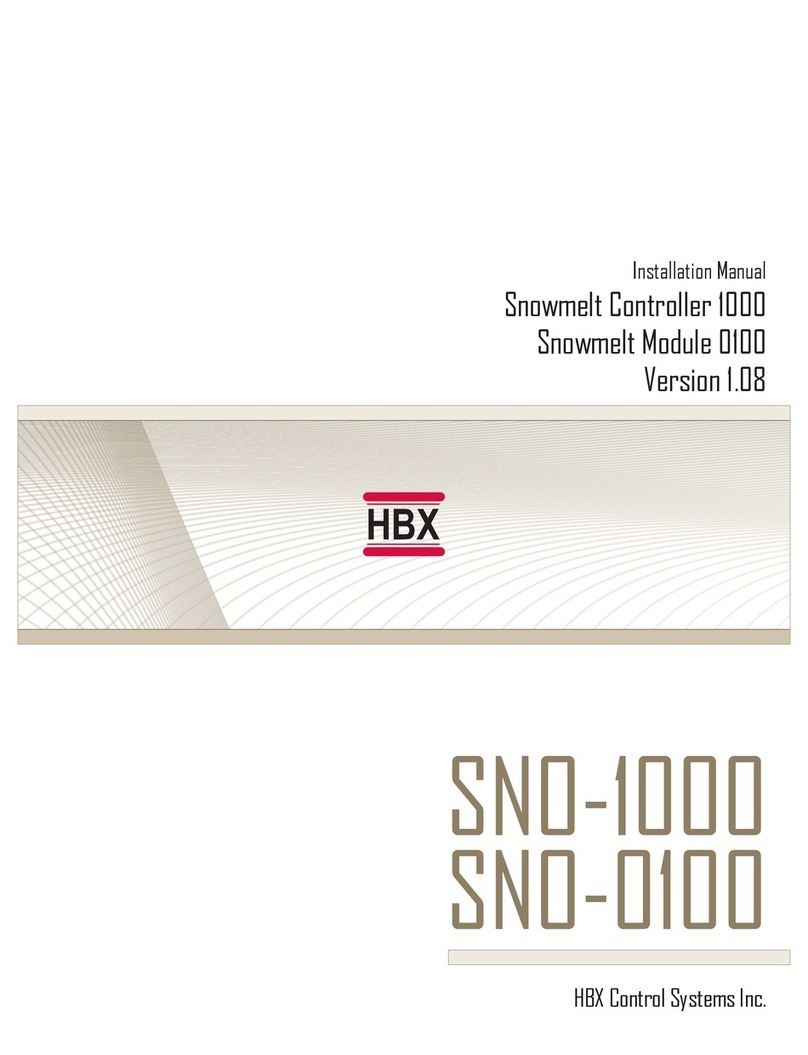 HBX Snowmelt Controller 1000 User manual
