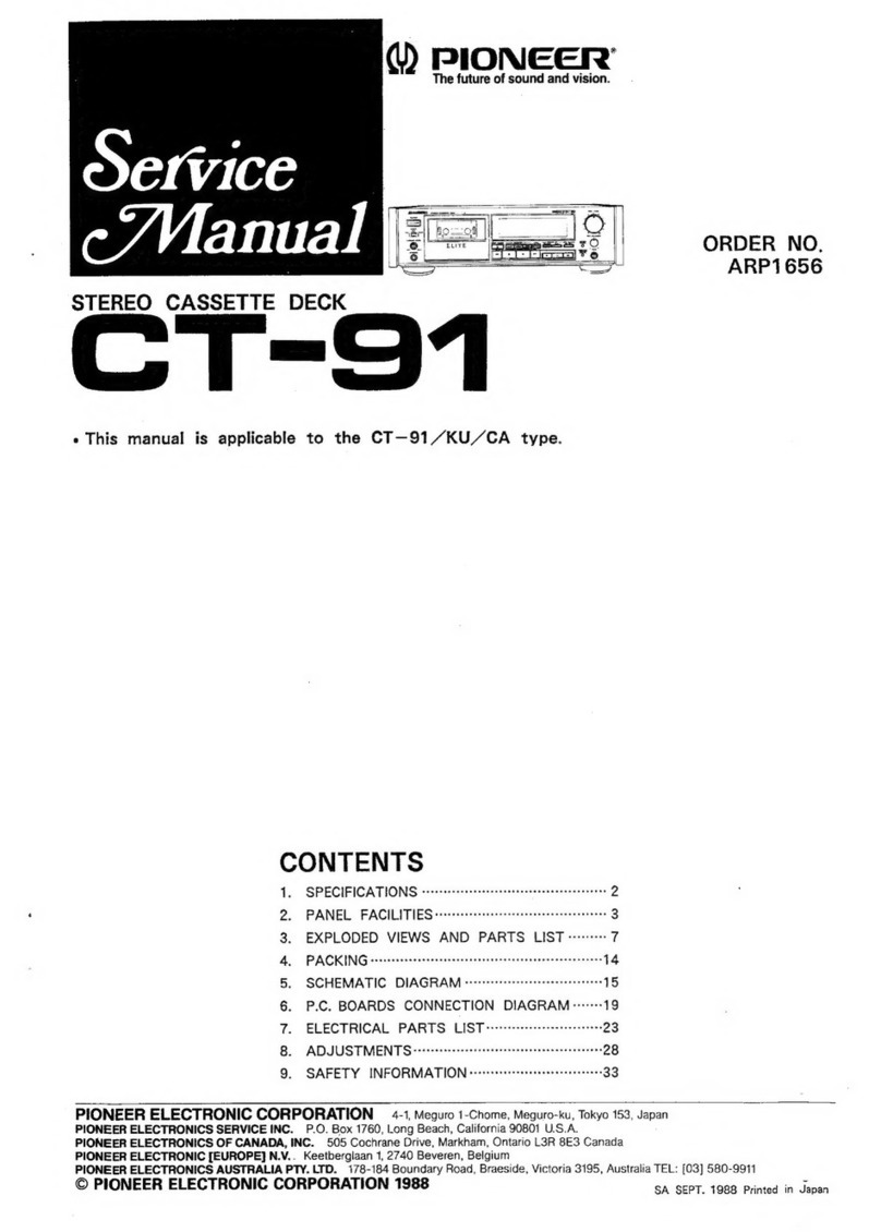 Pioneer CT-91 User manual