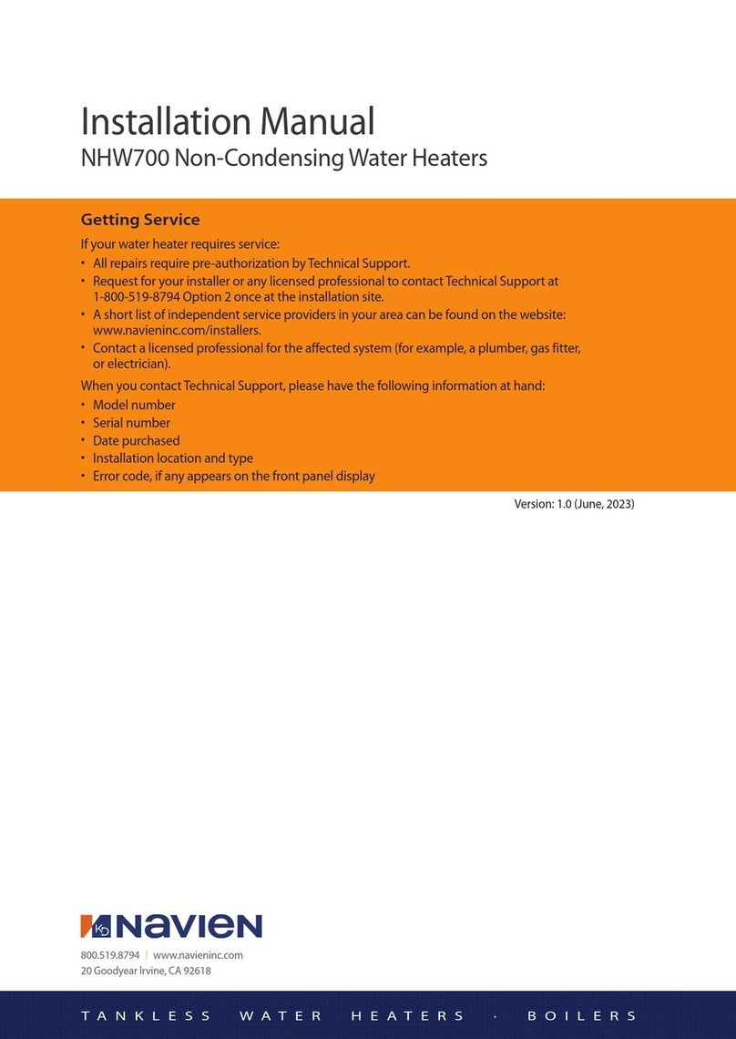 Navien NHW700 installation manual