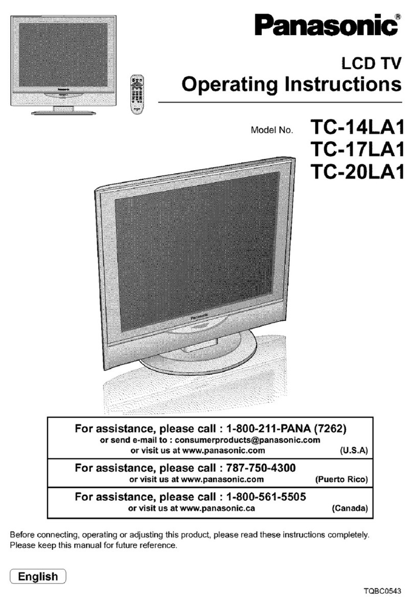 Panasonic TC14LA1 - 14" LCD COLOR TV User manual Panasonic TC14LA1 - 14" LCD COLOR TV User manual