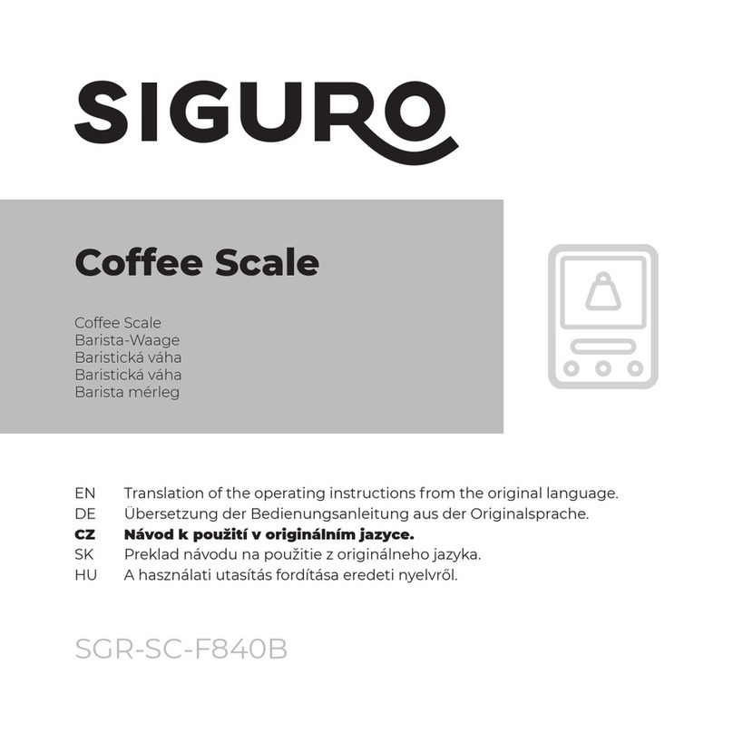 SIGURO SGR-SC-F840B Operating instructions