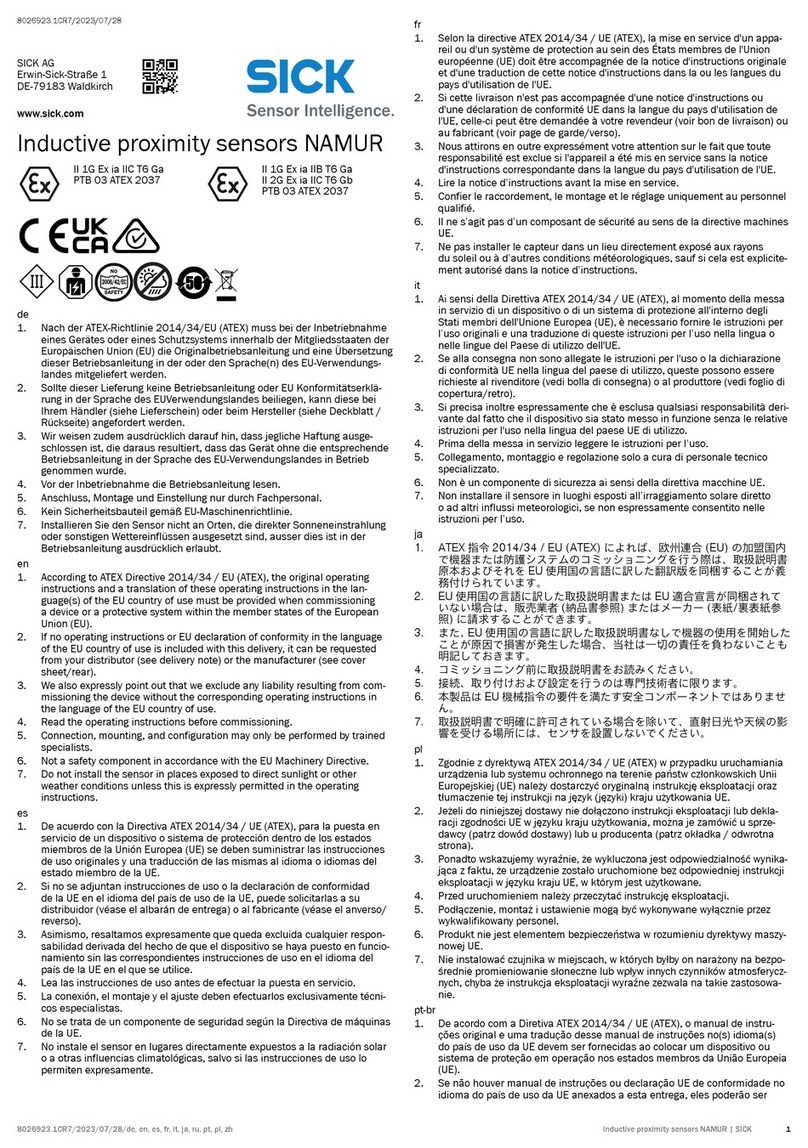 SICK NAMUR IM08-01B-N-ZWO User manual