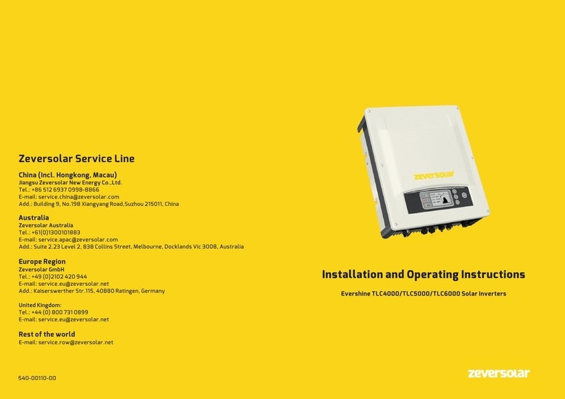 Zeversolar Evershine TLC4000 Installation and operating instructions Zeversolar Evershine TLC4000 Installation and operating instructions
