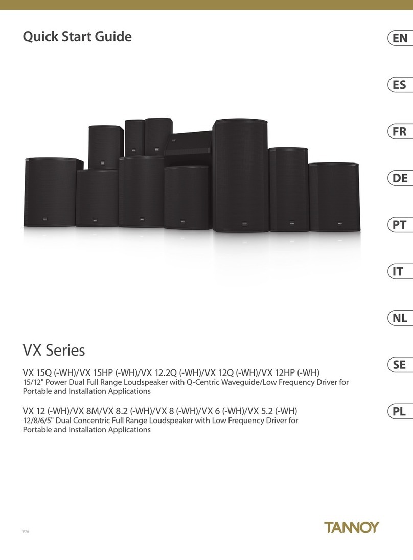 Tannoy VX SERIES quick start guide