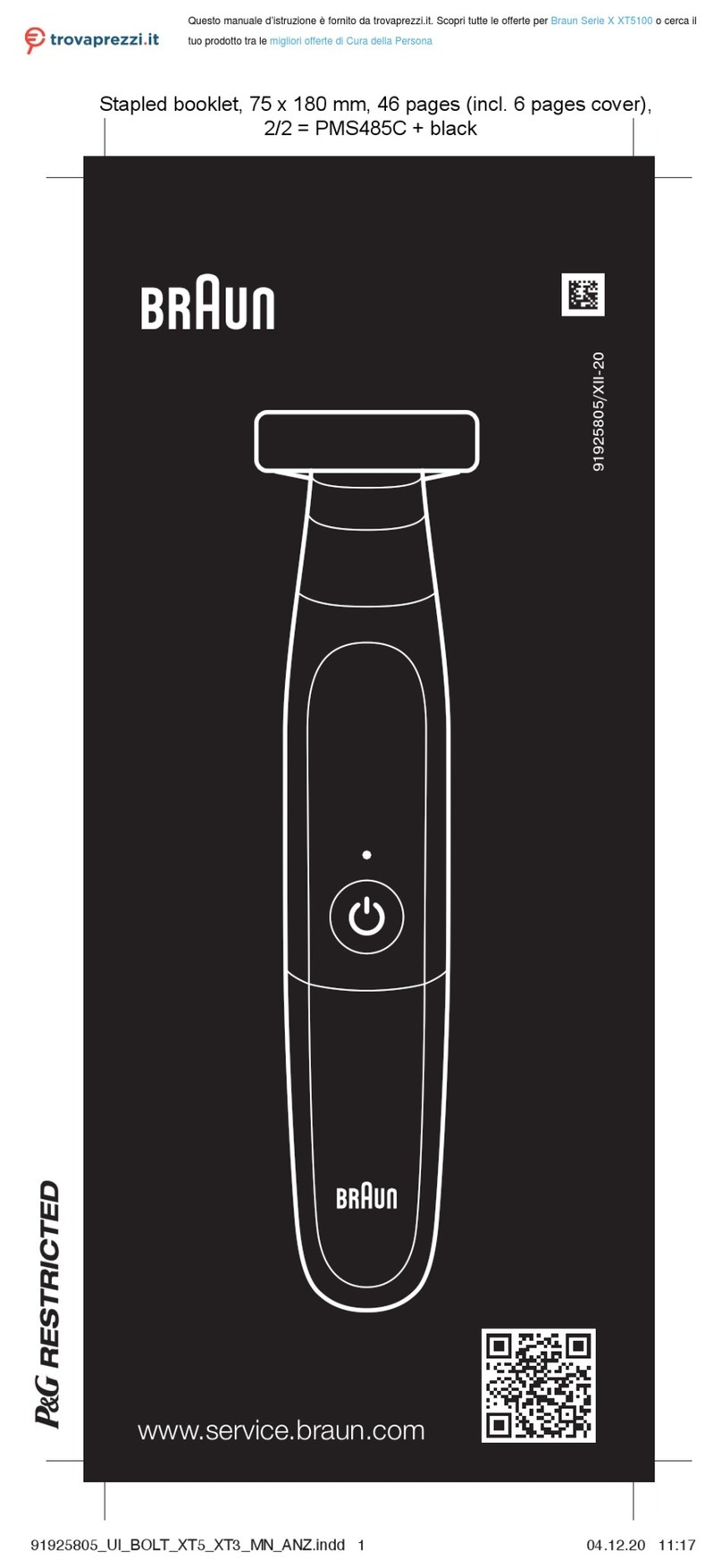 Braun Series X XT5100 User manual