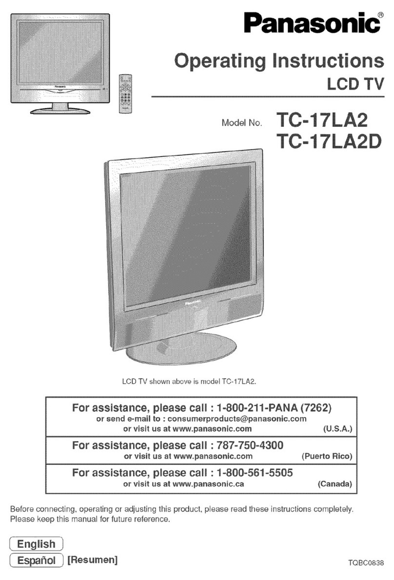 Panasonic TC17LA2 - 17" LCD COLOR TV User manual