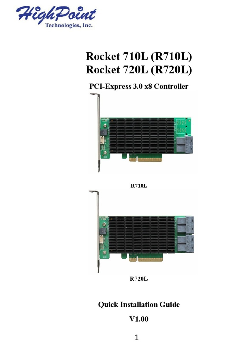 HighPoint Rocket 710L Quick installation guide
