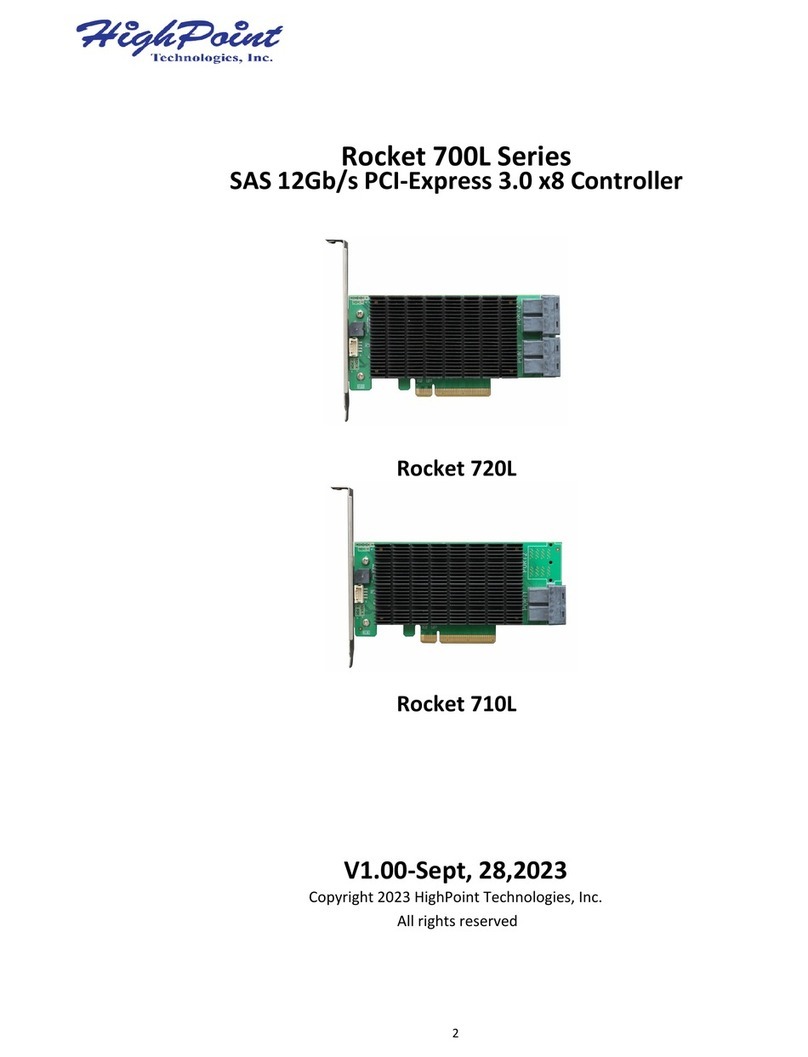 HighPoint Rocket 700L Series User manual