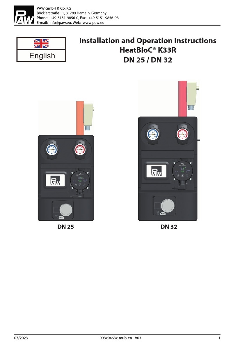 PAW HeatBloC K33R Installation and operation instruction