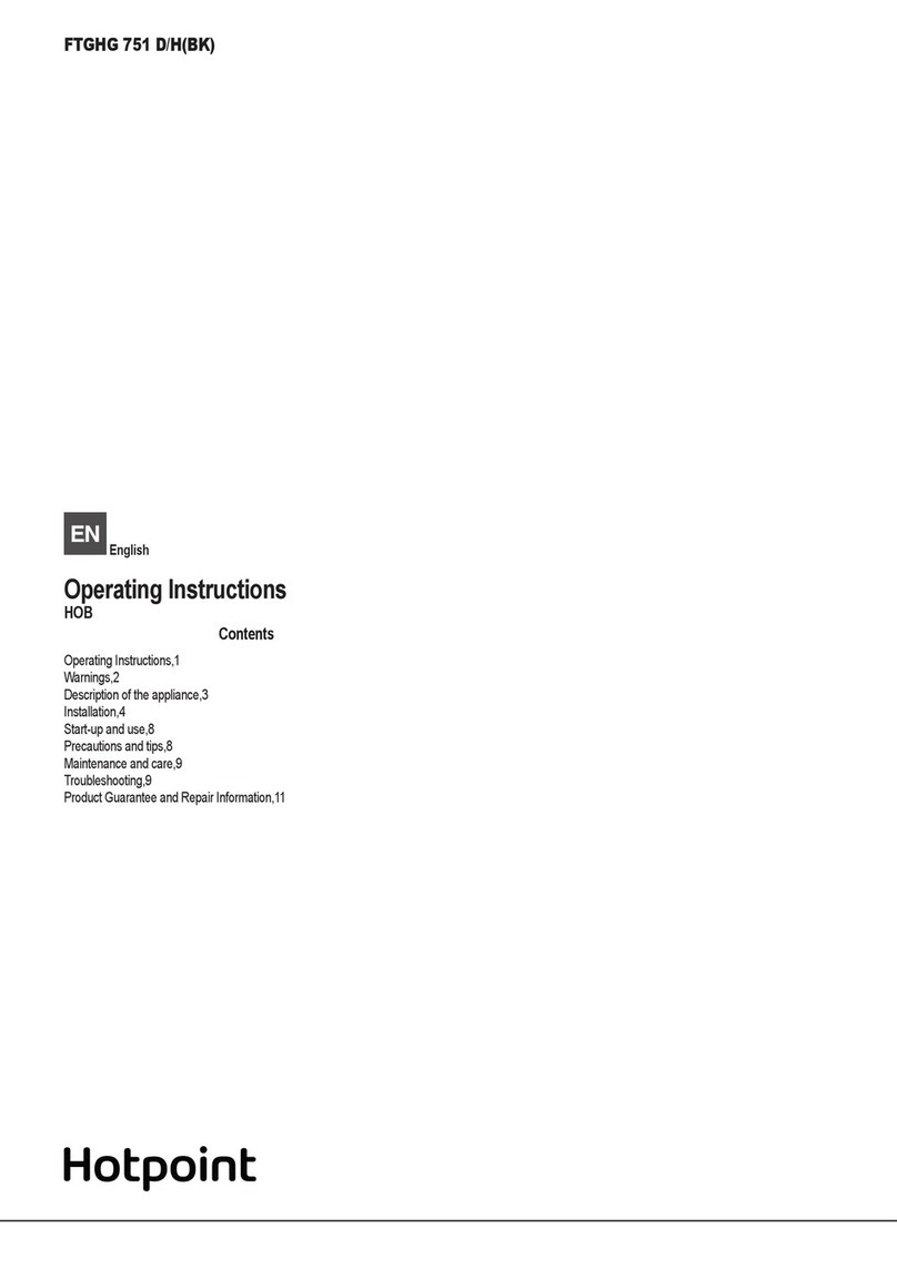 Hotpoint FTGHG 751 D/H(BK) operating instructions