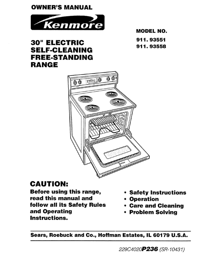 Kenmore 911.93551 User manual