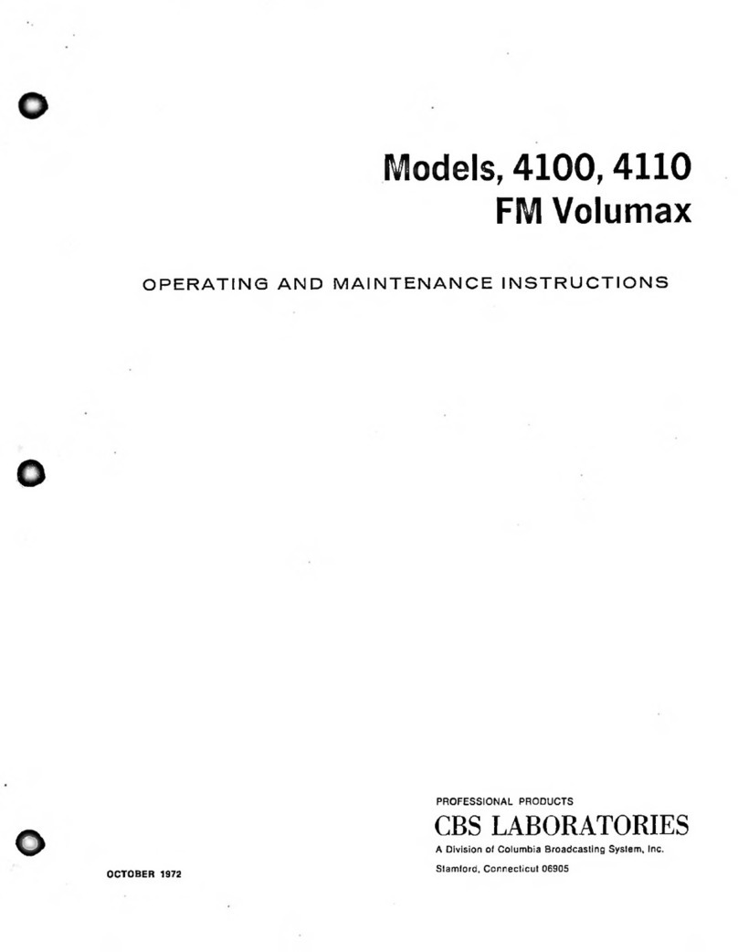 CBS laboratories 4100 Manual