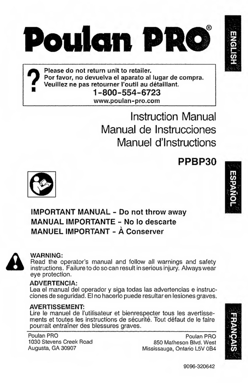 Poulan Pro PPBP30 instruction manual