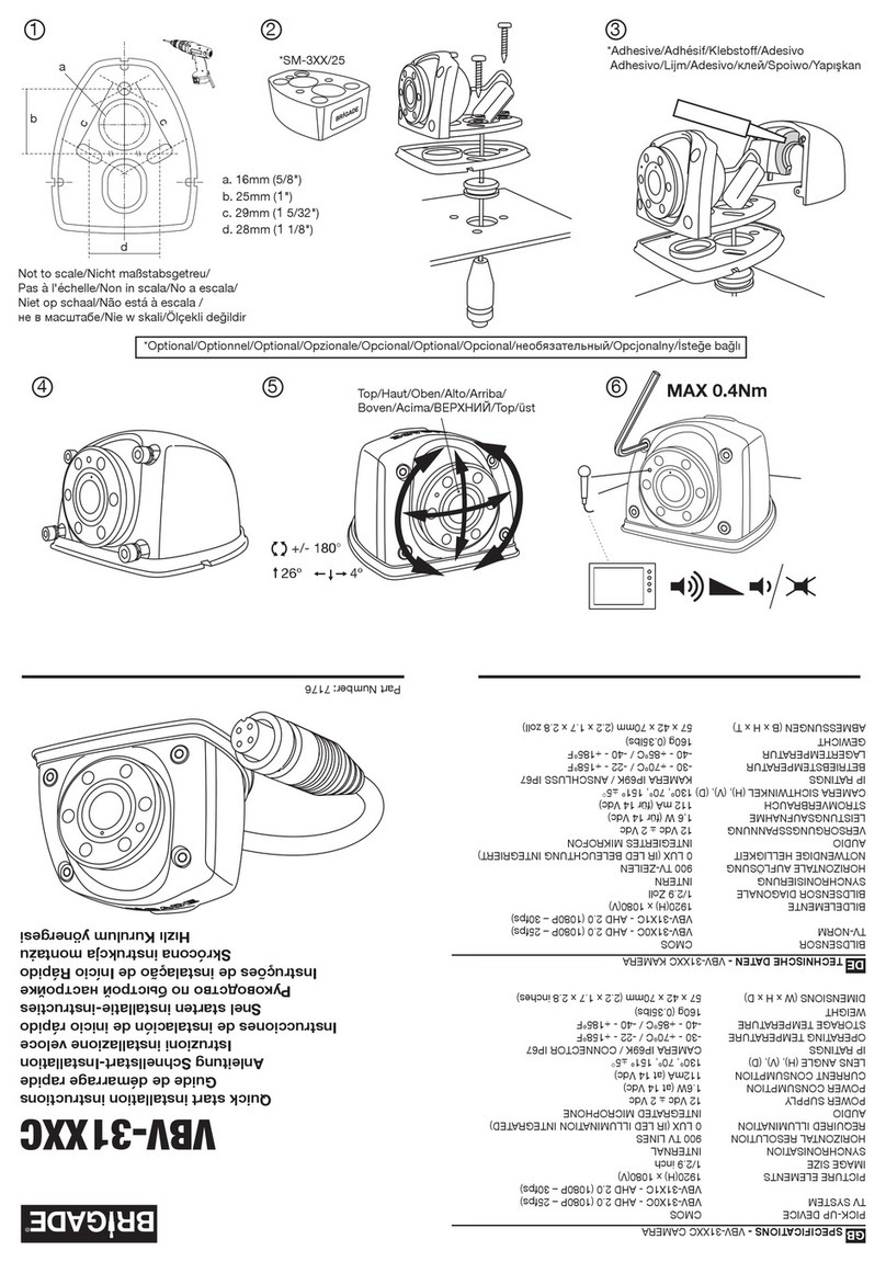 Brigade VBV-31 C Series Quickstart installation instructions