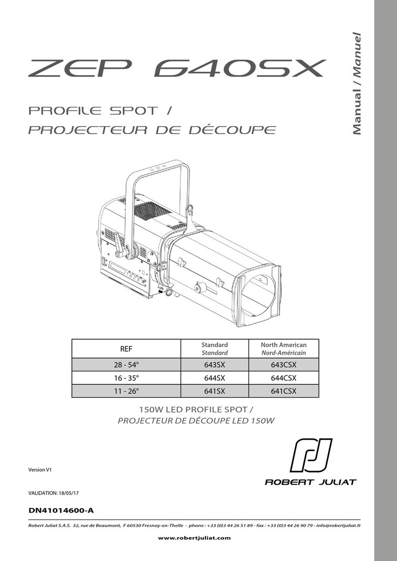 Robert Juliat ZEP 640SX User manual