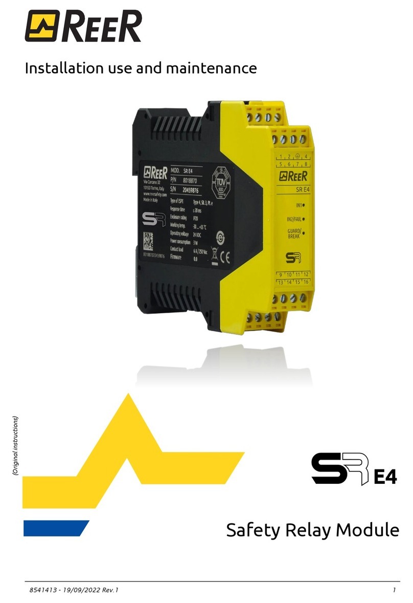 Reer SR E4 Installation, use and maintenance
