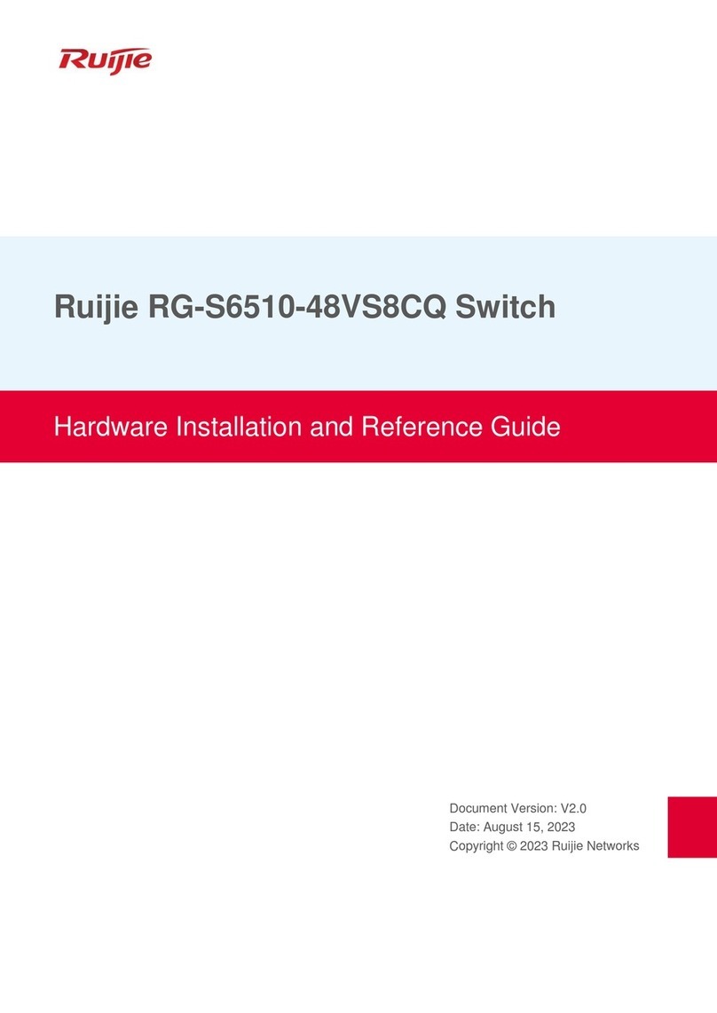 Ruijie RG-S6510-48VS8CQ Installation and operating manual Ruijie RG-S6510-48VS8CQ Installation and operating manual