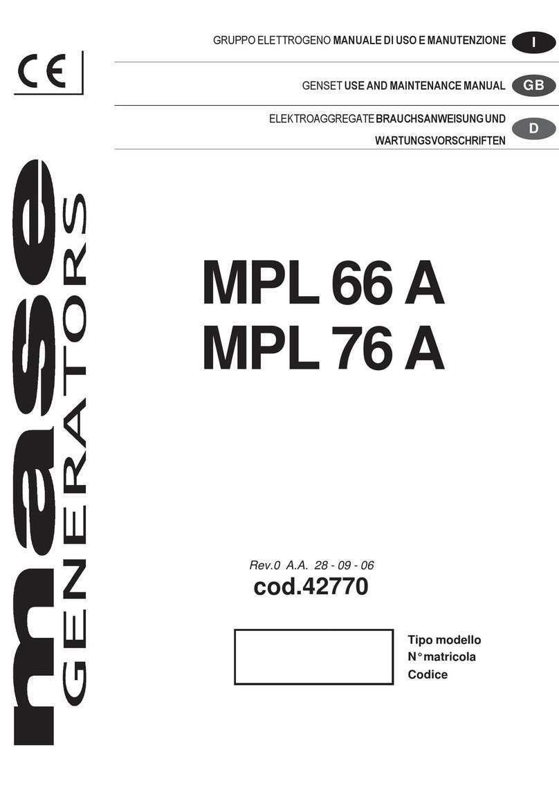 Mase Generators MPL 66 A User manual