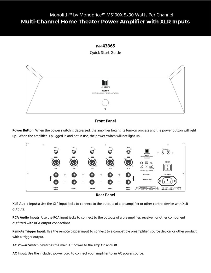 Monoprice Monolith M5100X User manual