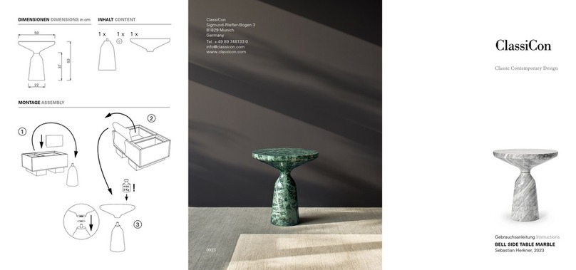 ClassiCon BELL SIDE TABLE MARBLE instructions