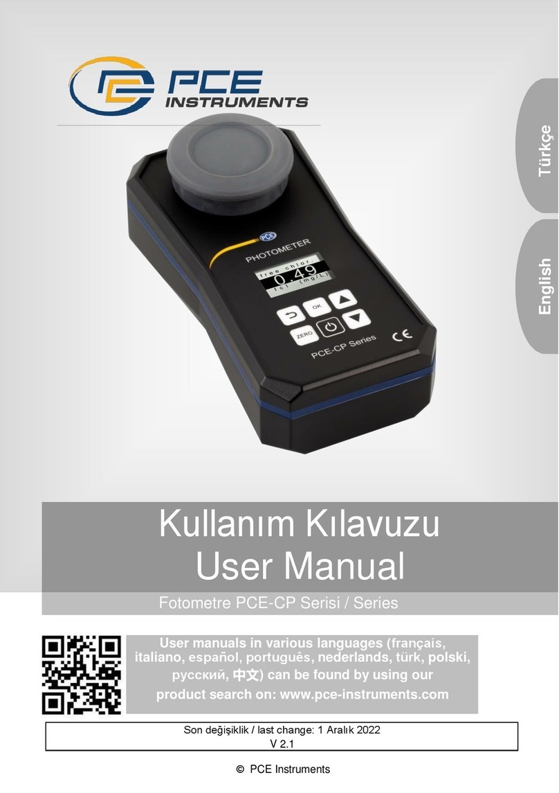 PCE Instruments PCE-CP Series user manual