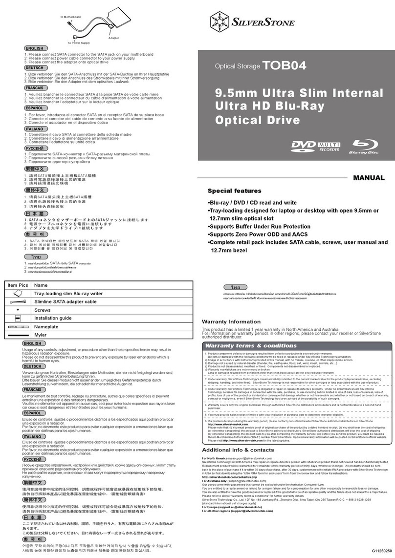 SilverStone TOB04 User manual