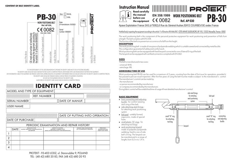Protekt PB-30 instruction manual