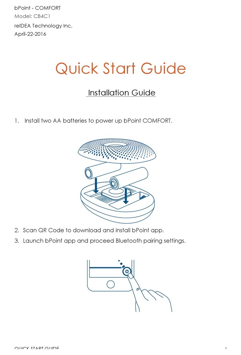 reIDEA Technology bPoint COMFORT User manual