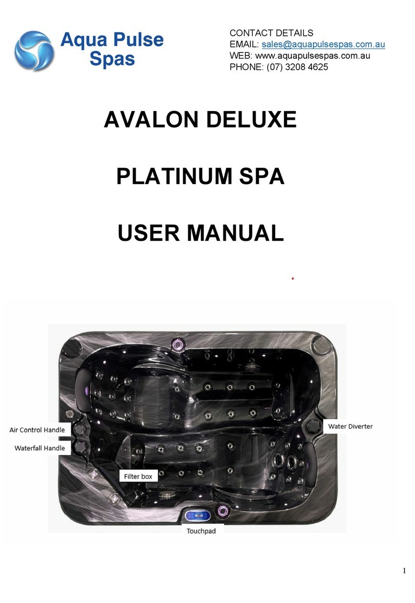 Aqua Pulse Spas AVALON DELUXE PLATINUM SPA user manual Aqua Pulse Spas AVALON DELUXE PLATINUM SPA user manual