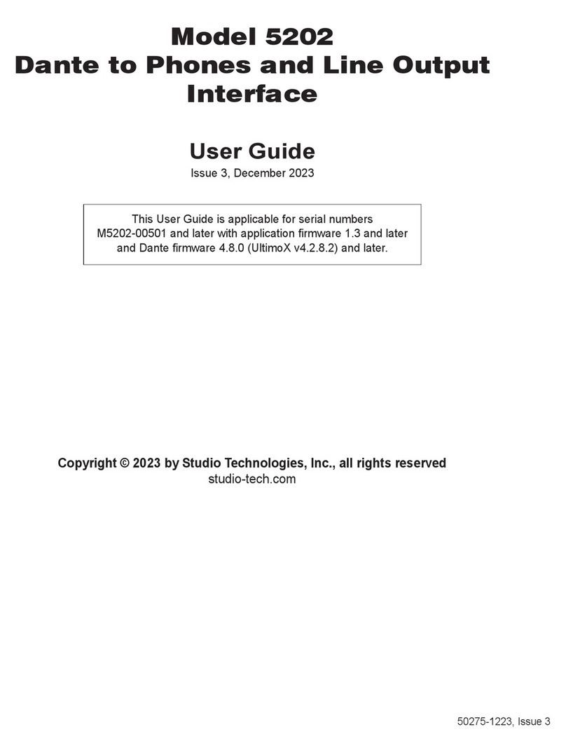 Studio Technologies 5202 User manual