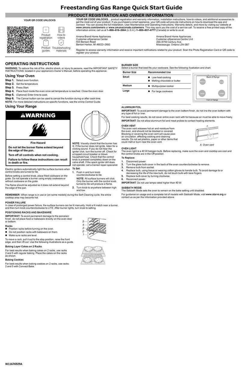 Amana W11676929A User manual