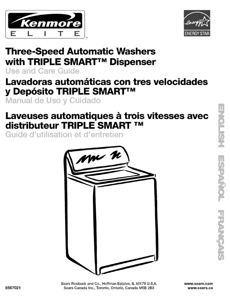 Kenmore ELITE TRIPLE SMART 8567021 User manual