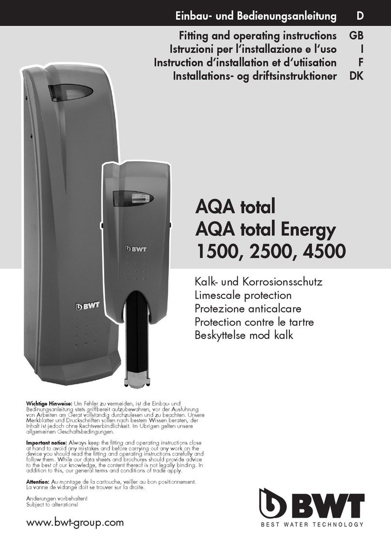 BWT AQA total 1500 Fitting and operating instructions