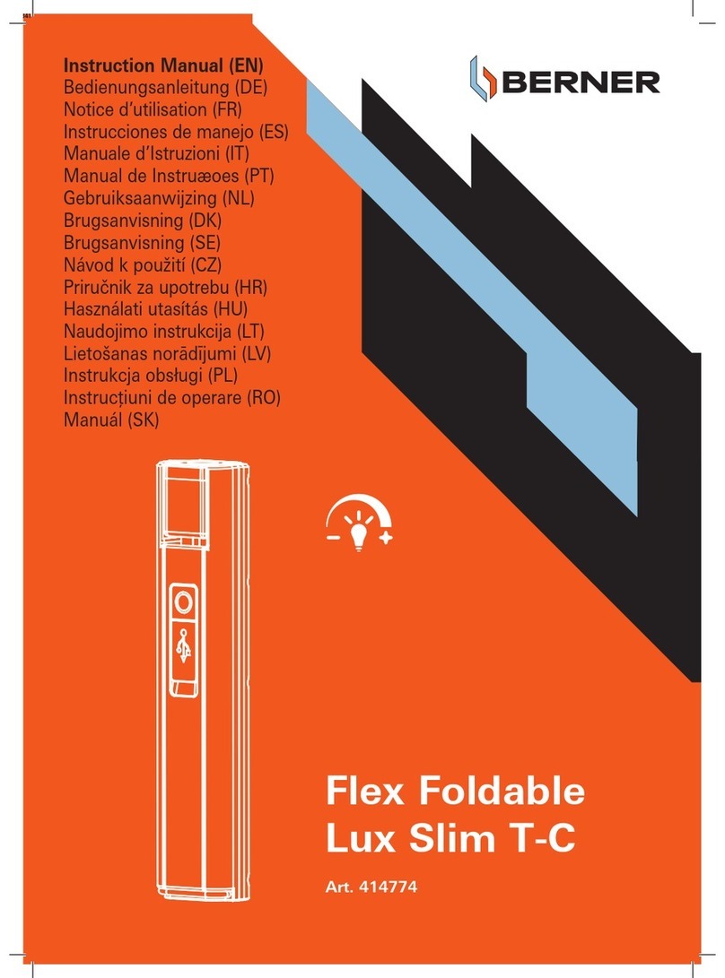 Berner Flex Foldable Lux Slim T-C instruction manual