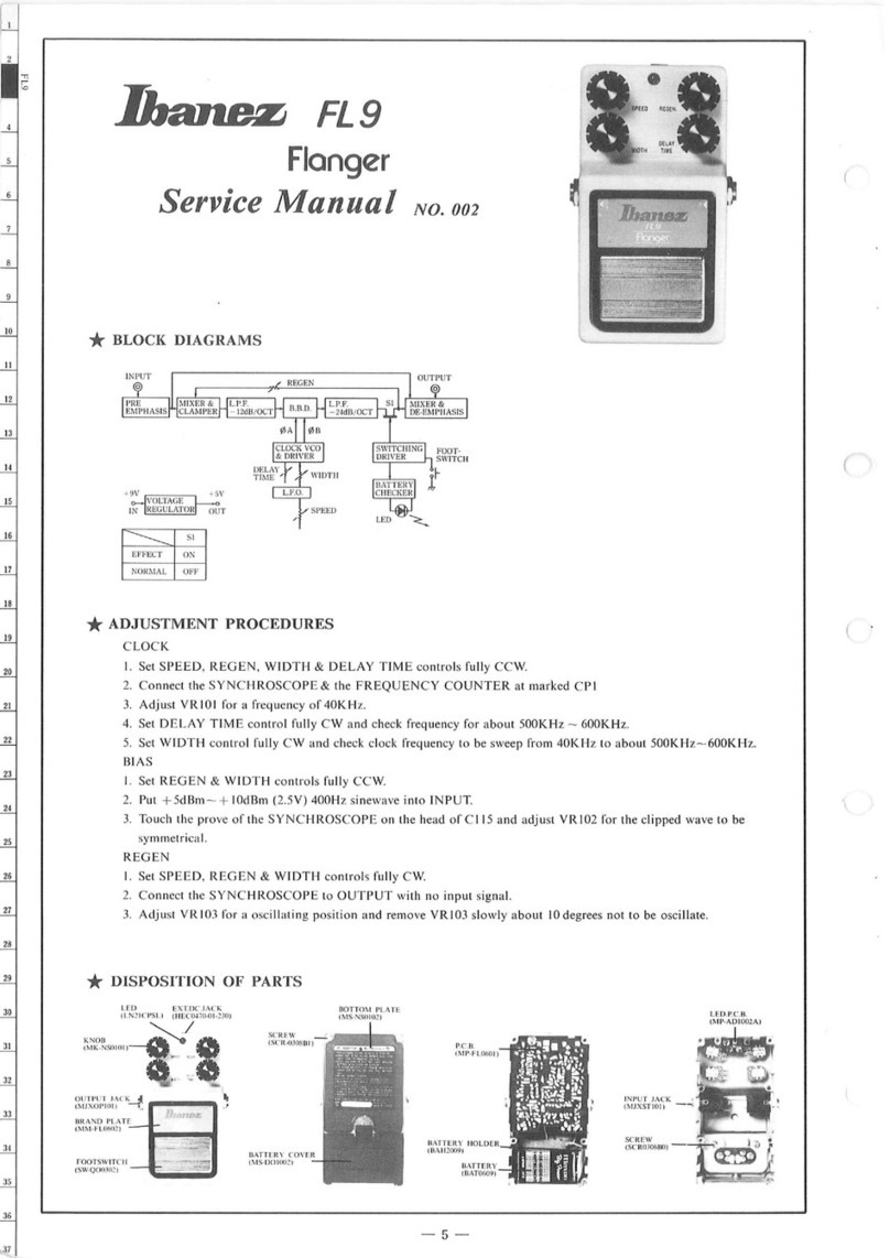 Ibanez FL9 Flanger Service manual
