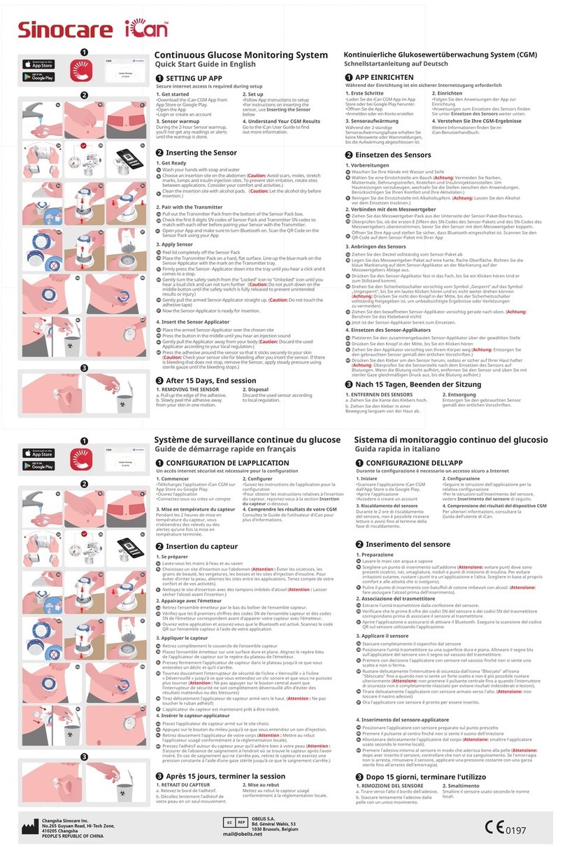 Sinocare iCan quick start guide