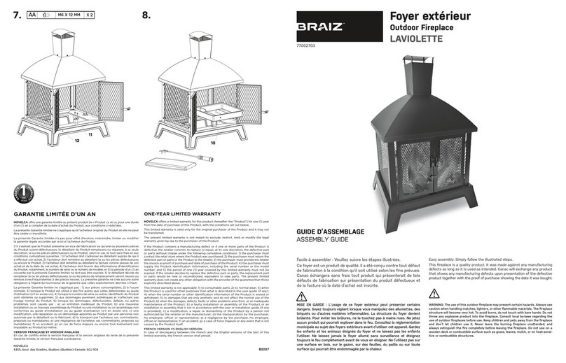 BRAIZ LAVIOLETTE 77002703 Assembly guide