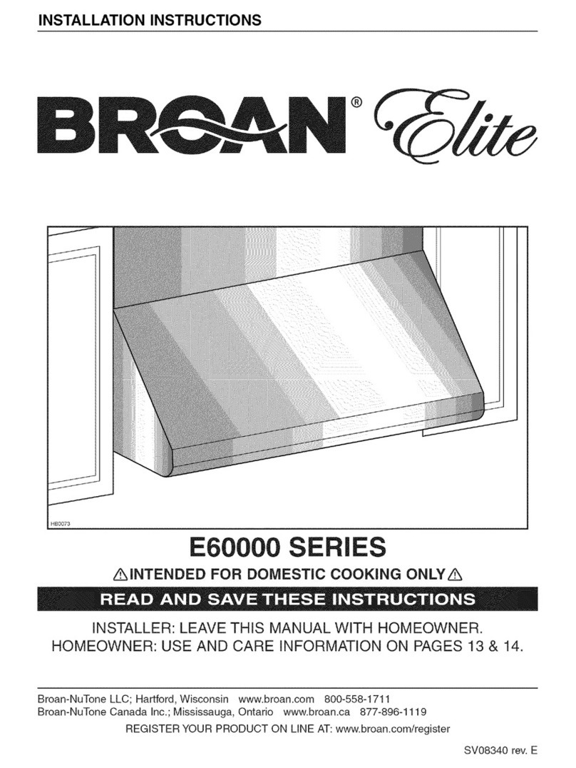 Broan E60000 SERIES installation instructions