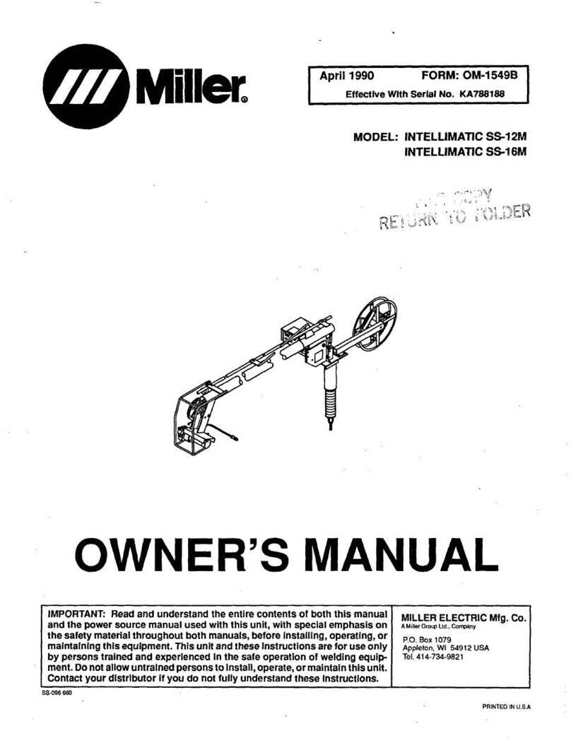 Miller INTELLIMATIC SS-12M User manual