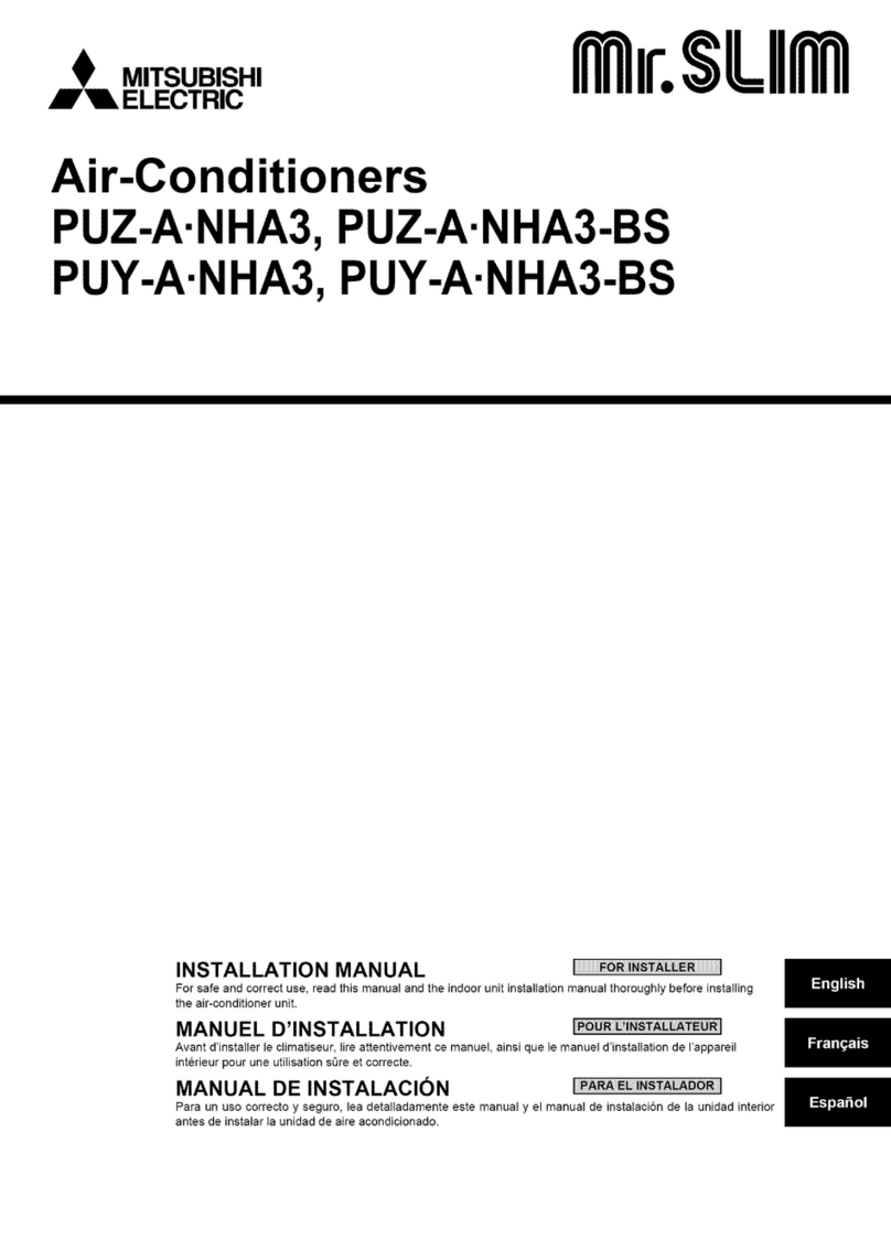 Mitsubishi Electric Mr. SLIM PUZ-A NHA3 Series User manual