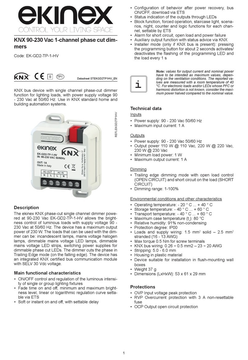 Ekinex EK-GD2-TP-1-HV User manual