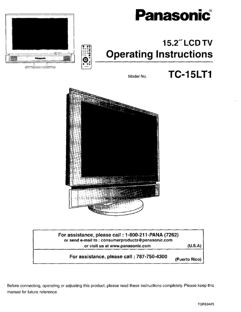 Panasonic TC15LT1 - 15"WIDE LCD TV User manual