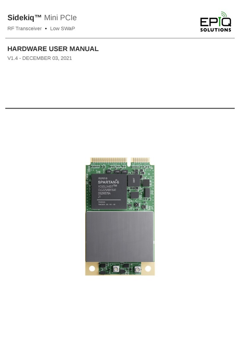 Epiq Solutions Sidekiq Mini PCIe Hardware user manual