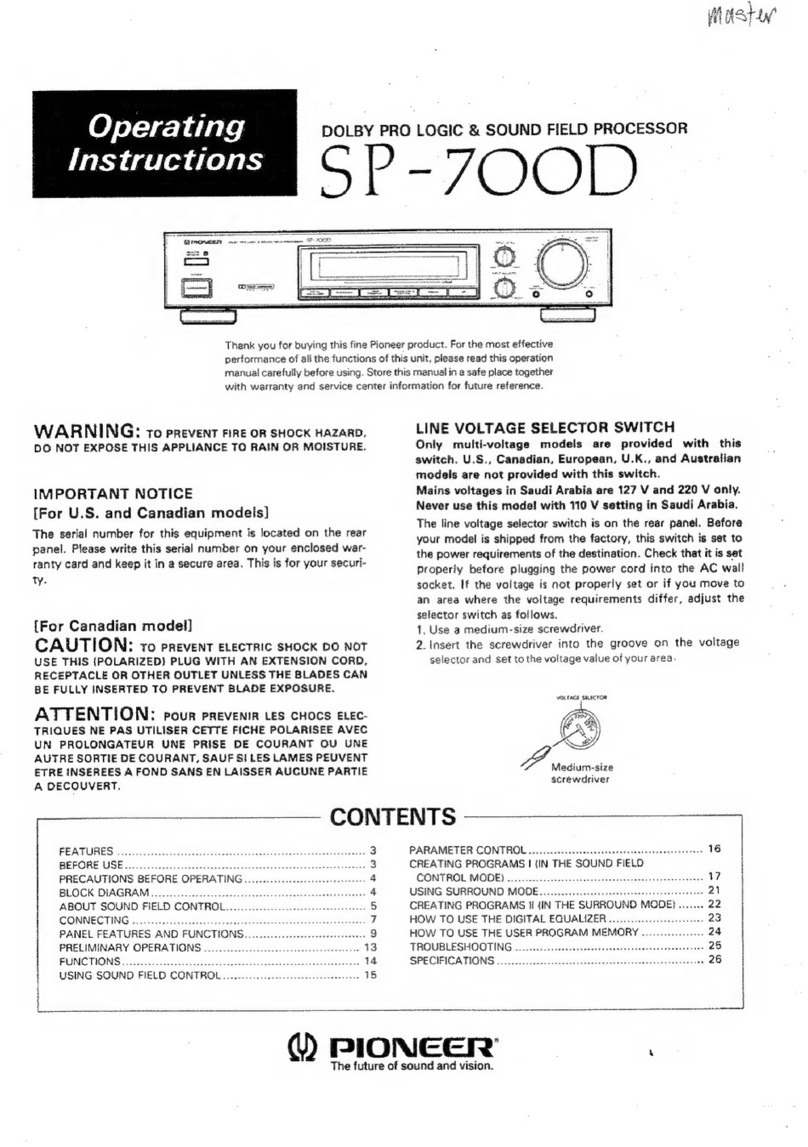 Pioneer SP-700D User manual