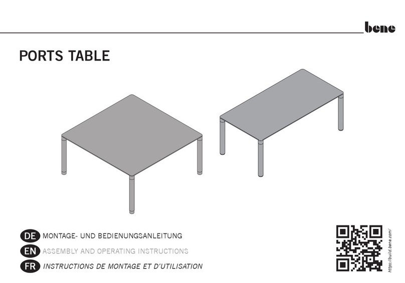BENE PORTS TABLE Assembly and operating instructions