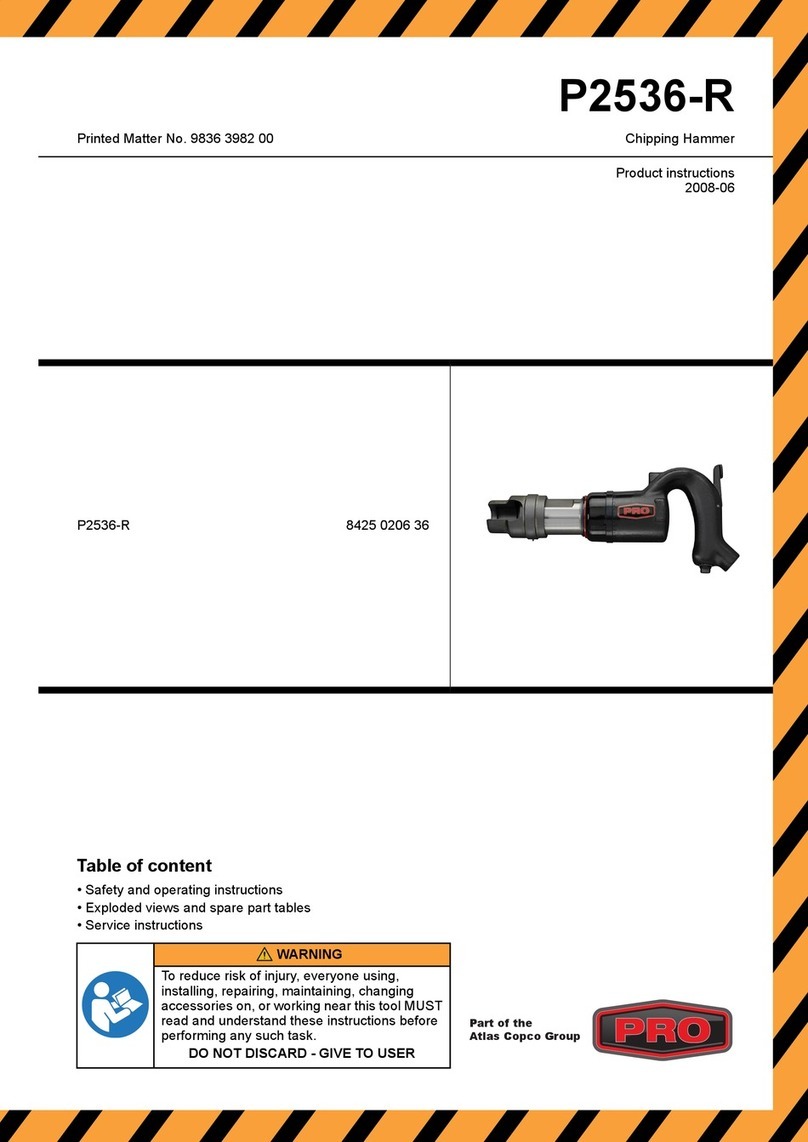 Atlas Copco PRO P2536-R Instruction sheet