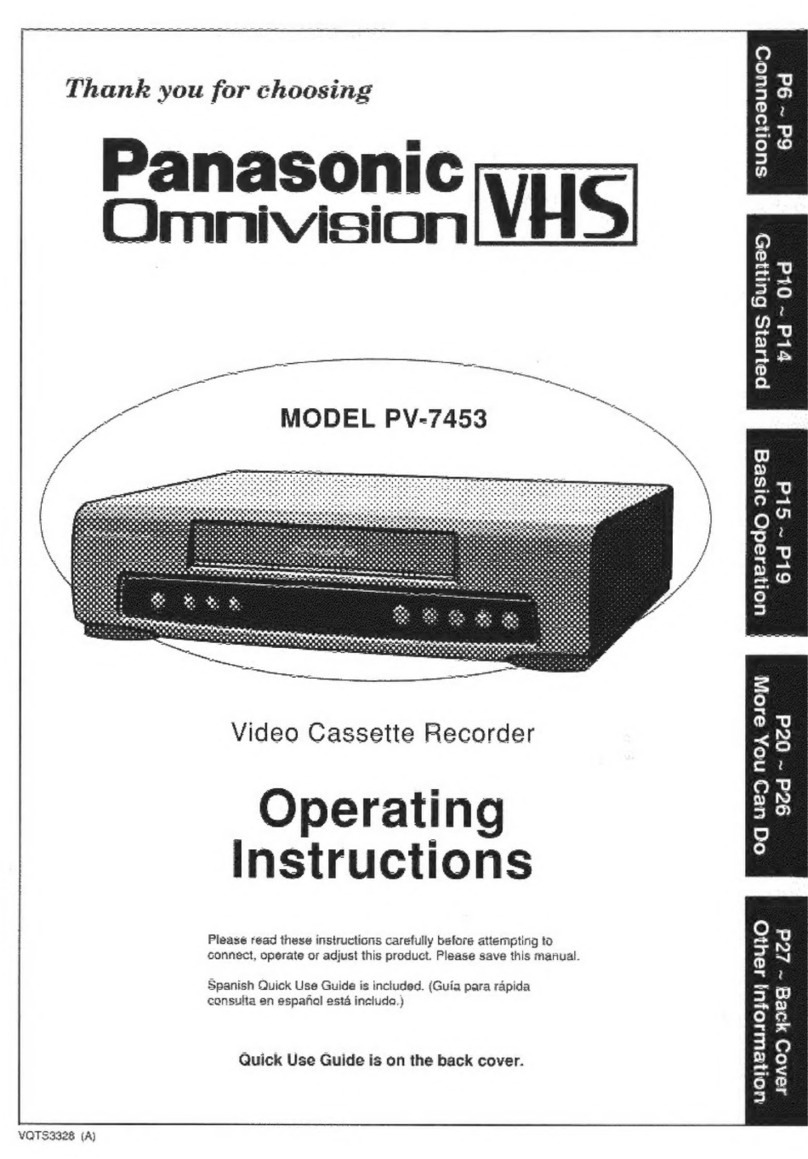 Panasonic Omnivision VHS PV-7453 User manual