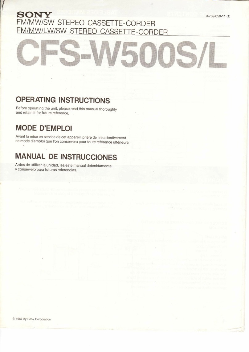 Sony CFS-W500S User manual