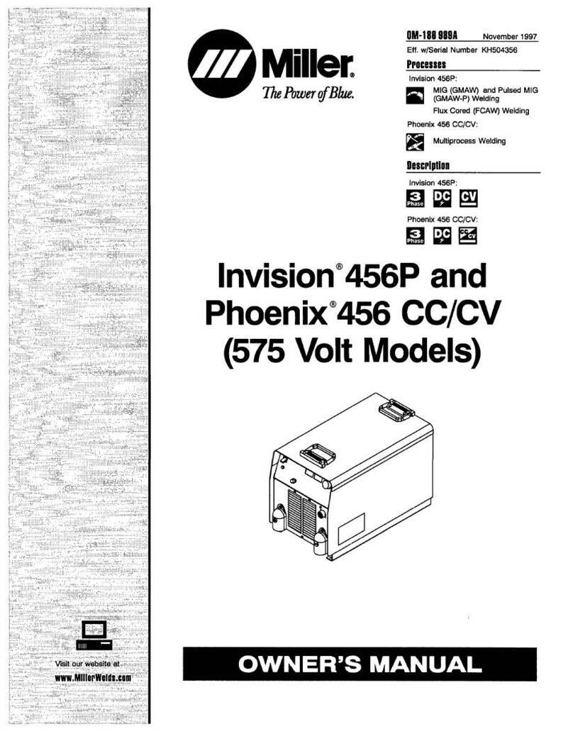 Miller Invision 456P User manual