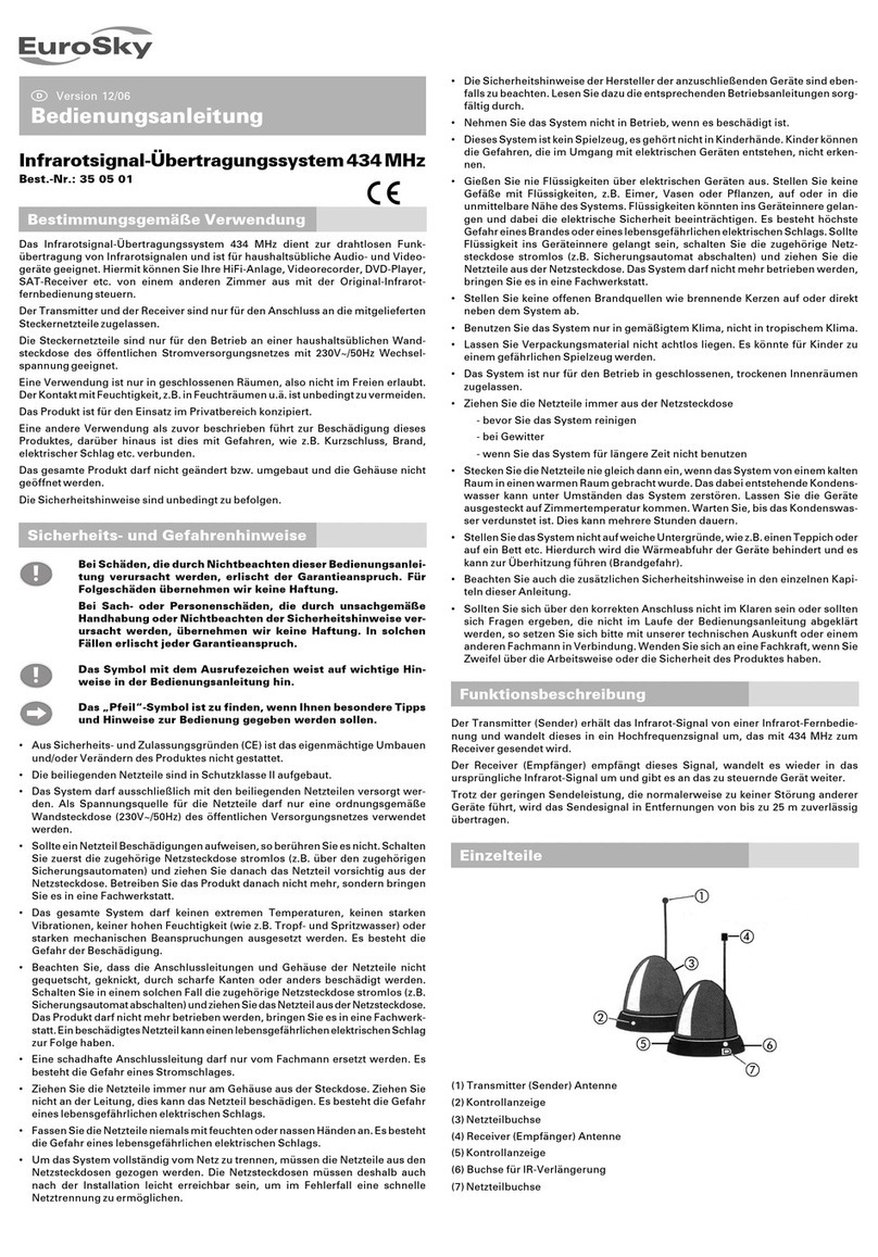 EuroSky 35 05 01 operating instructions